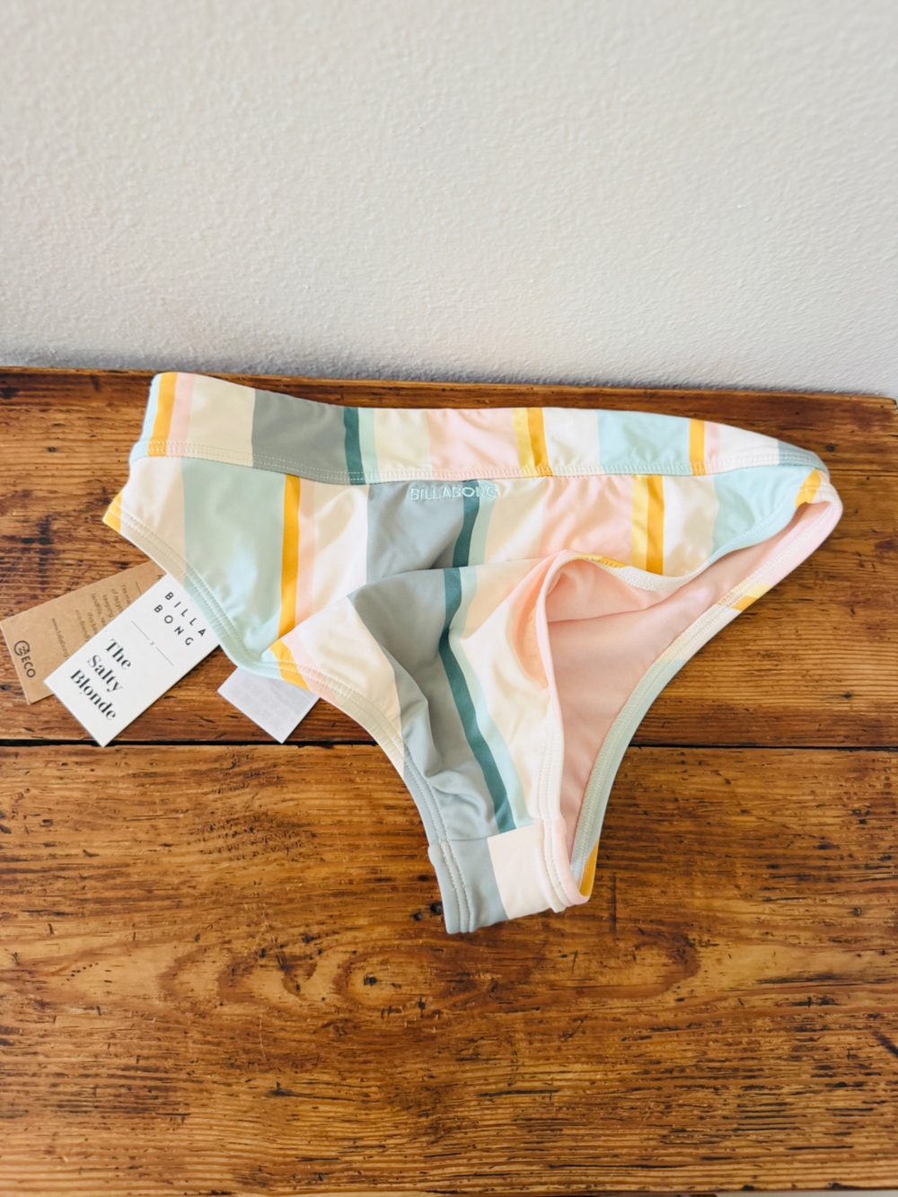 NWT Billabong x Salty Blonde Feelin Salty One Shoulder Two Piece Swimsuit - Picture 9 of 9